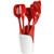 Hutzler Melamine Cooking Utensils and Crock Set, 6-pc, Red