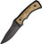 Camillus Mountaineer Carbonitride Titanium Fixed Blade Knife with Burlwood Handle Insert, Black/Burlwood, 4 inch Blade