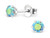 Best Wing Jewelry .925 Sterling Silver"4mm Round CZ" Tiny Stud Earrings (AB Aqua Blue)