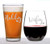 Beer Glass and Wine Glass Set, Hubby  and  Wifey