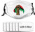 USA Black Power Pan-African Dust Mask Unisex Outdoor Adjustable Balaclavas Reusable Face Mask with 6 Pcs Filters