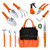 BNCHI 12 Pieces Stainless Steel Gardening Tools Set, Gardening Gifts for Women,Men,Gardener (Orange)