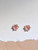 6mm Faceted Morganite Triplet Gemstone Post Earrings set in Sterling Silver