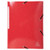 Iderama A4 Elasticated 3 Flap Folders, 425 gsm, Red