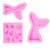 2-Piece Mermaid Tail Silicone Jelly Sugar Chocolate Candy Fondant Molds Large+Small
