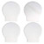 STYLEZONE 4 Pieces Acrylic Sheet Clear Cast Plexiglass Plastic Glass Board Round Panel Thick 4mm for LED Light Base DIY Display Projects Signs Craft Round 5.4x4.9 Inches