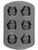 Wilton Holiday 6-Cavity Nonstick Mini Snowman and Mitten Pan
