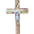 Zuluf Olive Wood Latin Cross Silver Plated Crucifix 12cm - CRS058