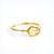 Tiny Oval Champagne Citrine Quartz Ring Bezel Set in Sterling Silver or Vermeil Gold, November Birthstone Ring -rOSB-