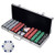 Trademark Poker Poker Chip Set for Texas Holdem, Blackjack, Gambling with Carrying Case, Cards, Buttons and Dice Style Casino Chips (11.5 Gram)