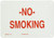 Brady 25115 10" Width x 7" Height B-401 Plastic, Red on White "No Smoking" Sign