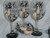 Hand painted stressed Siamese kitty goblets. . Great set. usa. Set of 4 goblets.. 19 ounces each.