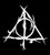 Deathly Hallows Harry Potter Decal Vinyl Sticker|Cars Trucks Vans Walls Laptop| White |5.5 x 5.5 in|LLI204