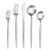 Vanston 20-Piece Matte Silverware Set,Stainless Steel Flatware Set Service for 4,Satin Finish Cutlery Include Knives/Forks/Spoons,Dishwasher Safe