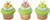 24 ct - Spring Flower Daisy Cupcake Rings