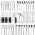 72 Pieces Silverware Set with Steak Knives, HaWare Stainless Steel Classic Flatware Eating Utensils Set, Includes Forks/Spoons/Dinner Knives, Service for 12, Mirror Polished, Dishwasher Safe