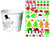 Creative Converting 6 Count Kids Activity Treat Cups with Christmas Stickers, White
