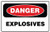 Danger Explosives caution warning sticker decal 5" x 3"
