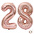 40 Inch Large Number 28 Balloon Foil Balloons Jumbo Foil Helium Balloons for Wedding Birthday Party Festival Decoration Supplies, Rose Gold 28