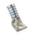 Panduit LCAF6-14H-L Copper Compression Lug, 1 Hole,  6 AWG, Flared Barrel, 1/4-Inch Stud, 45° Bent Angle