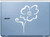 Flower 4" White Vinyl Decal Sticker for Car Automobile Window Wall Laptop Notebook Etc.... Any Smooth Surface Such As Windows Bumpers