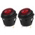 Rocker Switch, 2pcs Red LED Light 12V 20A 3Pin Car Auto Boat Round On-Off Rocker Toggle Switch