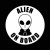 Alien On Board Decal Vinyl Sticker-Cars Trucks Vans Walls Laptop- White-5.5 x 5.5 in-DUC1103