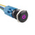 ESUPPORT 16mm 12V 3A Car Purple LED Light Power Metal Push Button Toggle Switch Socket Plug Latching Black Shell