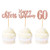 Ercadio 36 Pack Rose Gold Glitter 60th Happy Birthday Cupcake Toppers Number 60 Sixty Cheers Cupcake Picks 40th Birthday Anniversary Party Cake Decorations