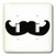 3dRose lsp_58329_2 Black mustache on white Ironic hipster moustache Humorous Fun Whimsical Silly Funny Double Toggle Switch