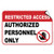 Restricted Access Authorized Personnel Only Security Label Decal Sticker 7 Inches X 5 Inches