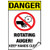 Danger Rotating Auger Keep Hands Clear. Hazard Sign Label Decal Sticker 5 inches x 7 inches