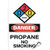 Danger Propane No Smoking Danger Hazard Sign Flammable Label Decal Sticker 5 inches x 7 inches