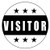 Visitor 4 Hard Hat Labels Helmet Vinyl Stickers Decals Reflective