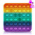 Push Pop Bubble Fidget Sensory Toy Rainbow for Kids Adults Fidget Pack Stress Anxiety Relief Toys - Silicone Push Pop Bubble Fidget Sensory Toy Novelty Gifts for ADHD Autism Special Needs (Square)