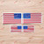 American USA Flag Vinyl Decal Sticker - Mirror Image Reversed - 2 Pairs Reflective, 3 Inches, 5 Inches - for Car Boat Laptop Cup Phone