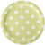 amscan Leaf Green Dots Round Plates - 96 Ct.