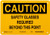 Brady 41156 10" Width x 7" Height B-555 Aluminum, Black on Yellow Eye Protection Sign, Header "Caution", Legend "Safety Glasses Required Beyond This Point"