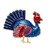Christmas Brooches Pins for Womens Girls, Enameled Thanksgiving Xmas Holiday Jewelry Turkey Brooch