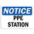 Notice - PPE Station Sign - Label Decal Sticker Retail Store Sign Sticks to Any Surface 8"