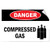 Danger Compressed Gas Style 2 Hazard Flammable Label Decal Sticker 8"