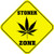 Stoner Zone Crossing Funny Novelty SignVinyl Sticker Decal 8"