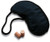 Lewis N. Clark Travel Eye Mask And Ear Plugs, Black, One Size