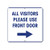 All Visitors Please Use Front Door with Right Arrow Vinyl Sticker Decal 8"