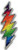 Peacemonger Dye The Sky Tina Carpenter Batik Grateful Dead Rainbow Lightning Bolt Art Decal Mini Window Sticker (1.25 x 3 inches)
