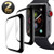Screen Protector for Apple Watch 38mm, -2 pack- Max Coverage Anti-Scratch Bubble-Free Black Edge 3D Curved Tempered Glass Film Compatible with iWatch 38mm Series 3/2/1