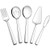 Homikit 5-Piece Silverware Serving Utensils Set, Stainless Steel Square Flatware Hostess Set Include Pie Server Serving Spoons Butter Knife Serving Fork, Dishwasher Safe
