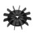 uxcell Motor Fan Blade 142mmx18mm Round Shape Bore Black Engineering Plastic with 12 Vanes