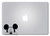 Die-Cut Vinyl Decal Sticker Mickey Mouse Peeking for MacBook Laptop Car Window (Black)