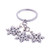 OULII Christmas Snowflakes Keyring Charm Bag Pendant Keychains Car Decoration Gift
